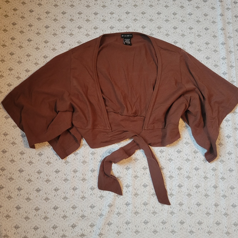 Y2K Cropped Cardigan 🤎